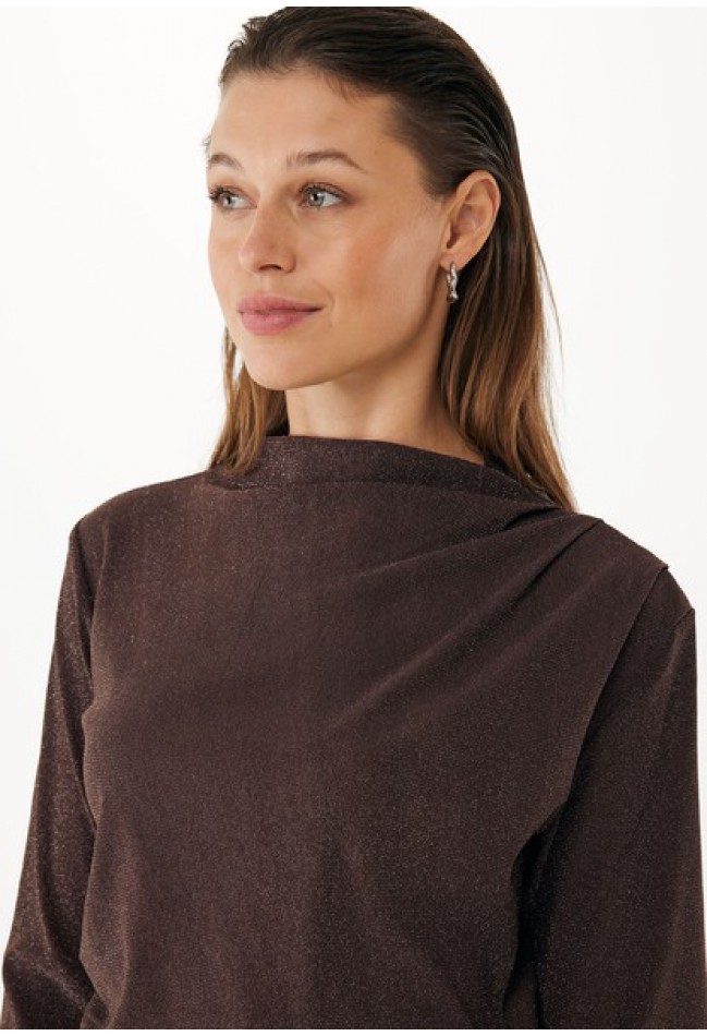 ΜΠΛΟΥΖΑ ΚΑΦΕ  DARK BROWN MEXX MF007702053W