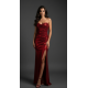 Βραδινό φόρεμα μάξι στράπλες κόκκινο MORATTI 16102175