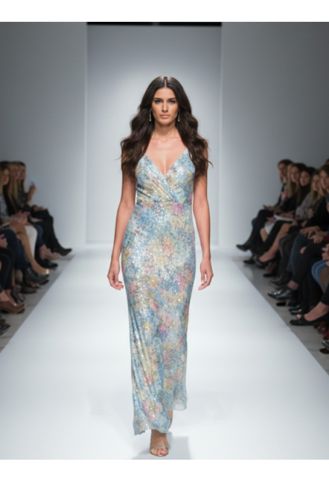 Βραδινό φόρεμα γαλάζιο MORATTI 17103415