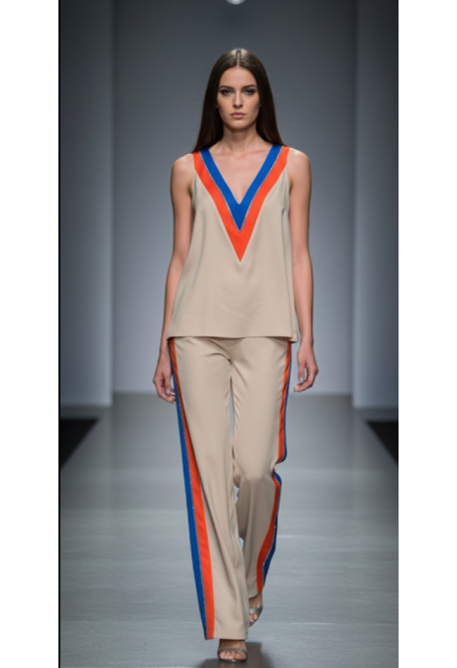 Μπλούζα αμάνικη μπέζ MOMO 16103672