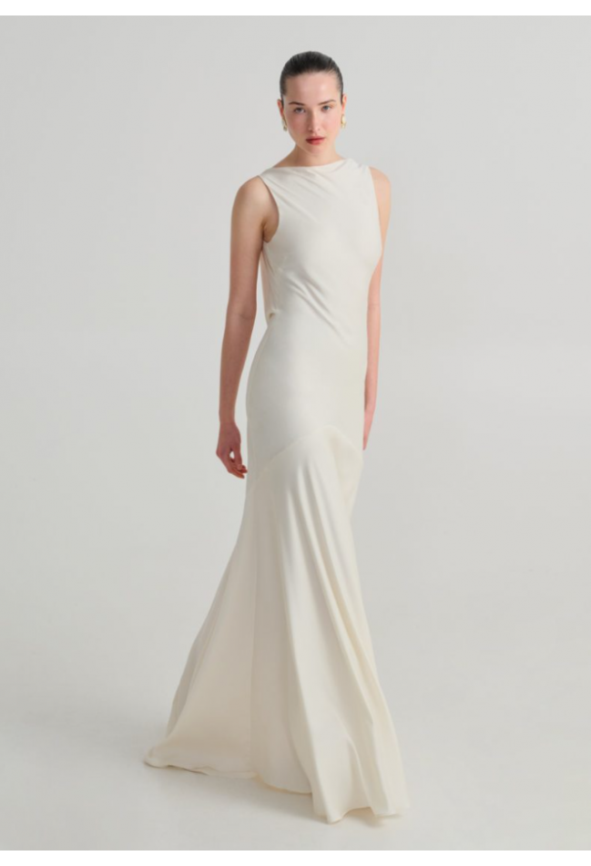 ΦΟΡΕΜΑ ΙΒΟΥΑΡ NASH BY AVLONITI MORGAN IVORY DRESS