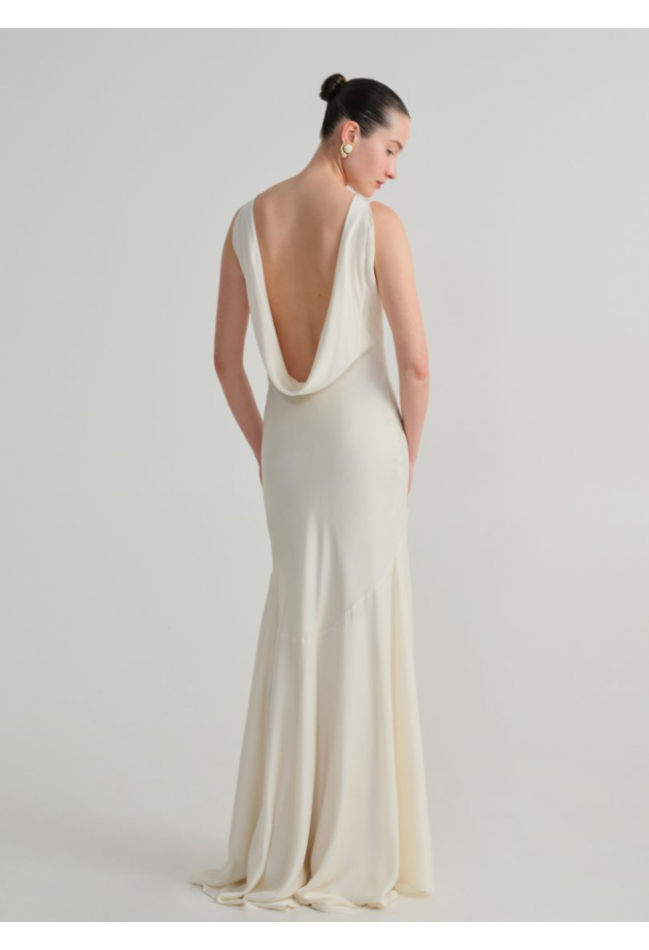 ΦΟΡΕΜΑ ΙΒΟΥΑΡ NASH BY AVLONITI MORGAN IVORY DRESS