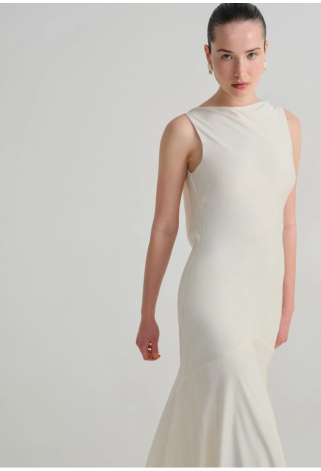 ΦΟΡΕΜΑ ΙΒΟΥΑΡ NASH BY AVLONITI MORGAN IVORY DRESS