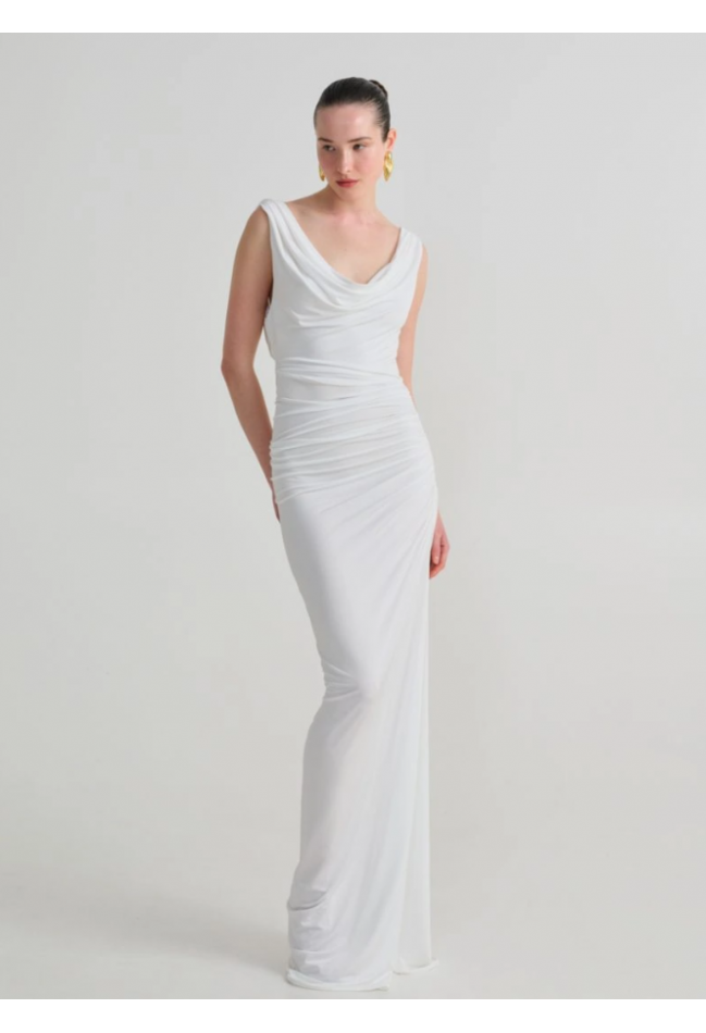 ΦΟΡΕΜΑ WITE NASH BY AVLONITI LEONORE WITE DRESS