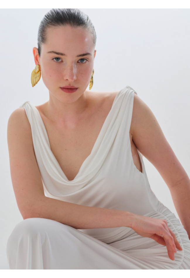 ΦΟΡΕΜΑ WITE NASH BY AVLONITI LEONORE WITE DRESS