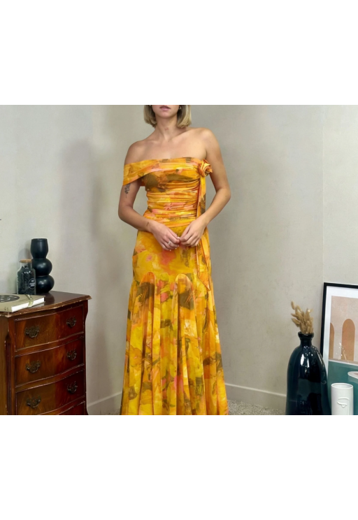 ΦΟΡΕΜΑ ΚΙΤΡΙΝΟ ΦΛΟΡΑΛ REVEROSE 2678