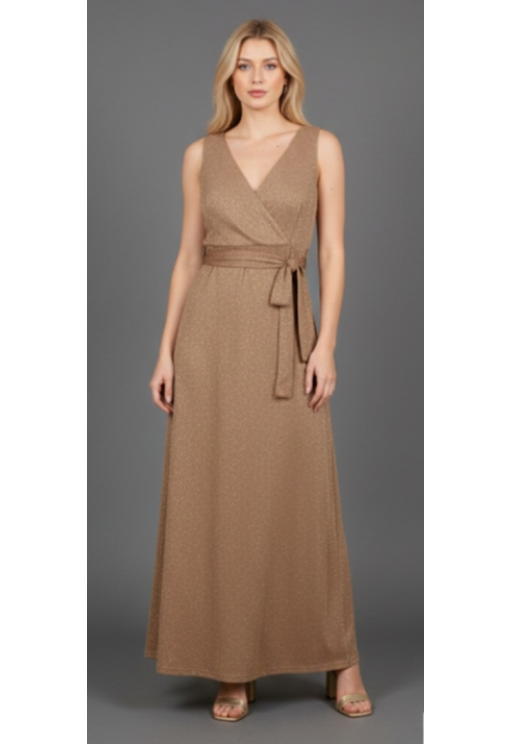 Φόρεμα μπρονζέ SANDRO FERRONE 0700