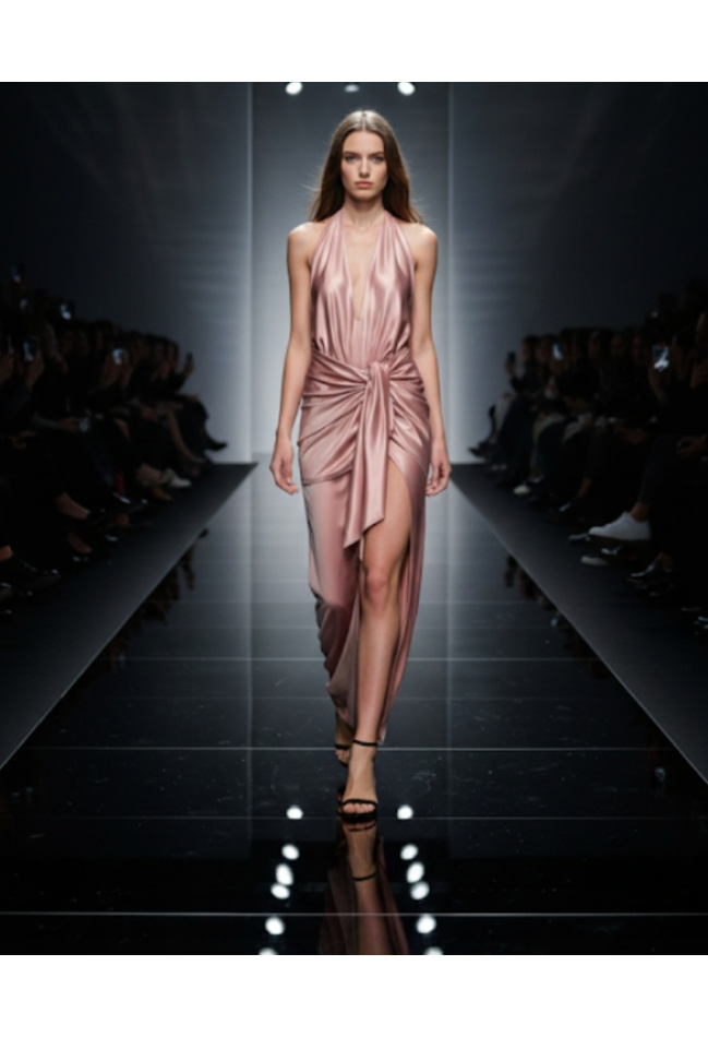 Φόρεμα σομόν STELIOS KOUDOUNARIS 1494