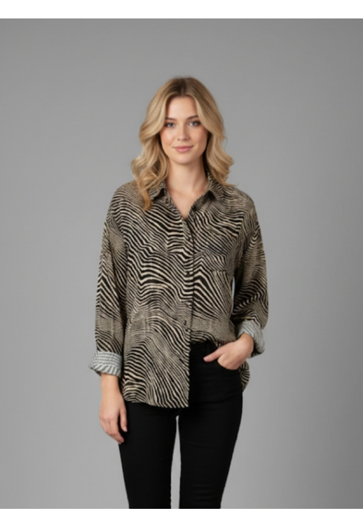 ΠΟΥΚΑΜΙΣΟ ΕΜΠΡΙΜΕ ΜΑΥΡΟ-ΧΡΥΣΟ VERO MODA 10335833