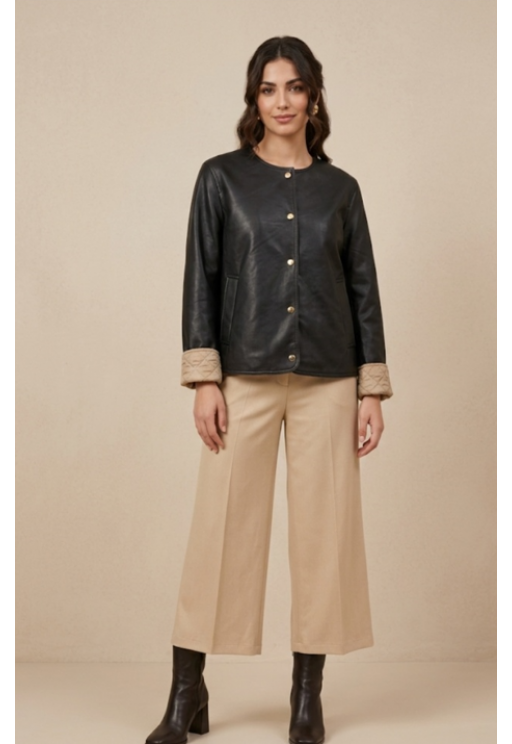 ΜΠΟΥΦΑΝ ΔΕΡΜΑΤΙΝΗ ΜΑΥΡΟ VERO MODA 10338927