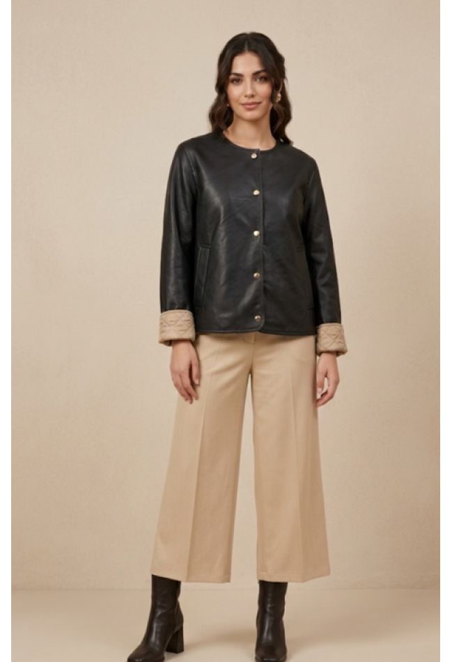 ΜΠΟΥΦΑΝ ΔΕΡΜΑΤΙΝΗ ΜΑΥΡΟ VERO MODA 10338927