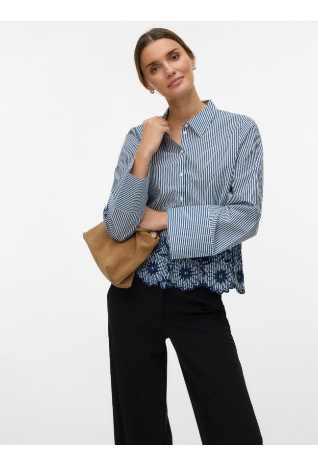 ΠΟΥΚΑΜΙΣΟ ΜΠΛΕ ΡΙΓΑ VERO MODA 10340576