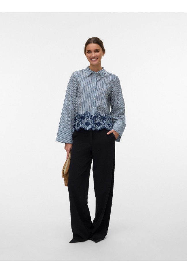 ΠΟΥΚΑΜΙΣΟ ΜΠΛΕ ΡΙΓΑ VERO MODA 10340576