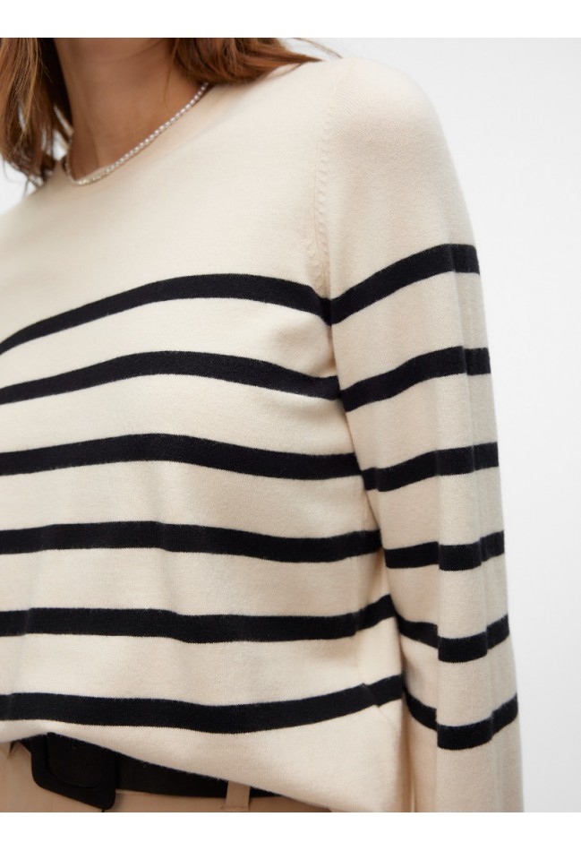 ΠΟΥΛΟΒΕΡ ΕΚΡΟΥ-ΜΑΥΡΟ ΡΙΓΑ  VERO MODA 10309324