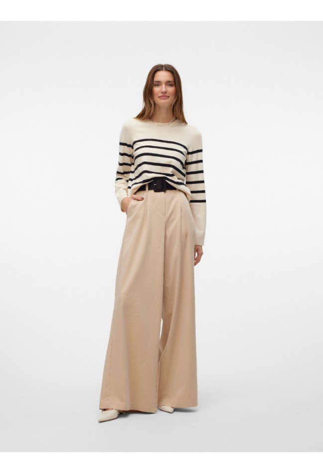 ΠΟΥΛΟΒΕΡ ΕΚΡΟΥ-ΜΑΥΡΟ ΡΙΓΑ  VERO MODA 10309324