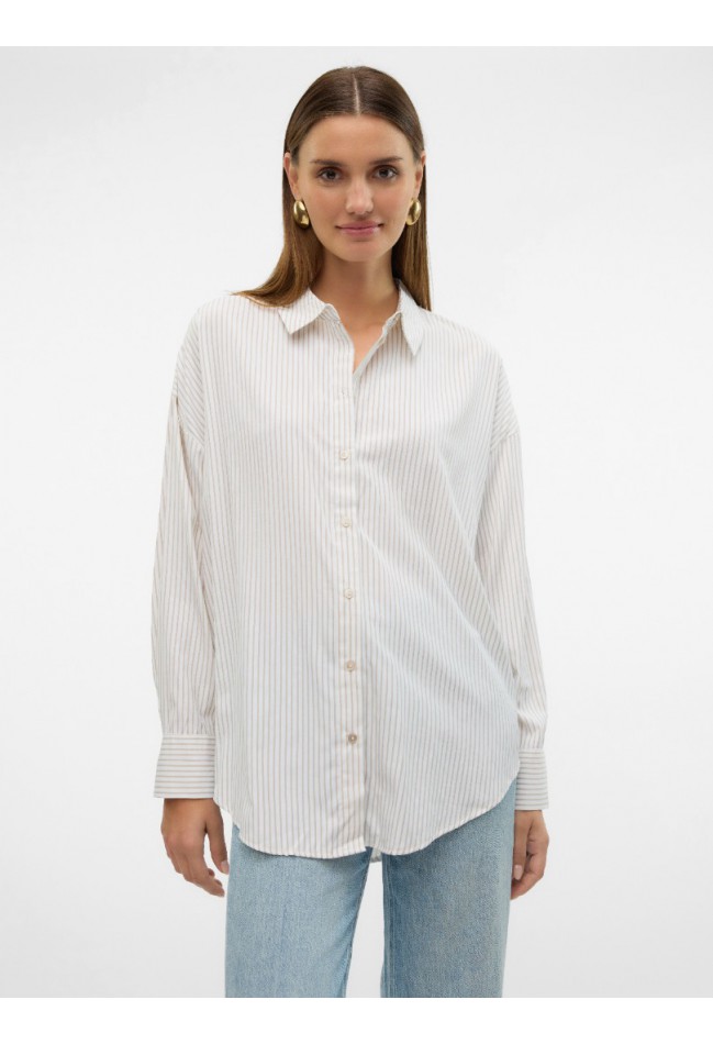 ΠΟΥΚΑΜΙΣΟ ΛΕΥΚΟ ΡΙΓΑ ΜΠΕΖ VERO MODA 10319825