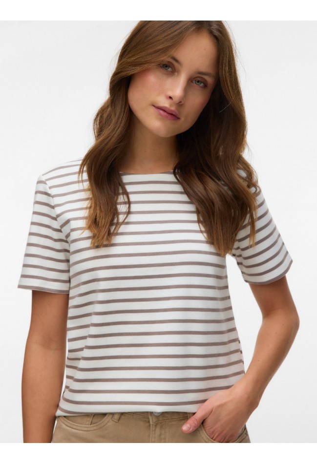 ΜΠΛΟΥΖΑ ΛΕΥΚΟ-ΡΙΓΑ VERO MODA 10304716