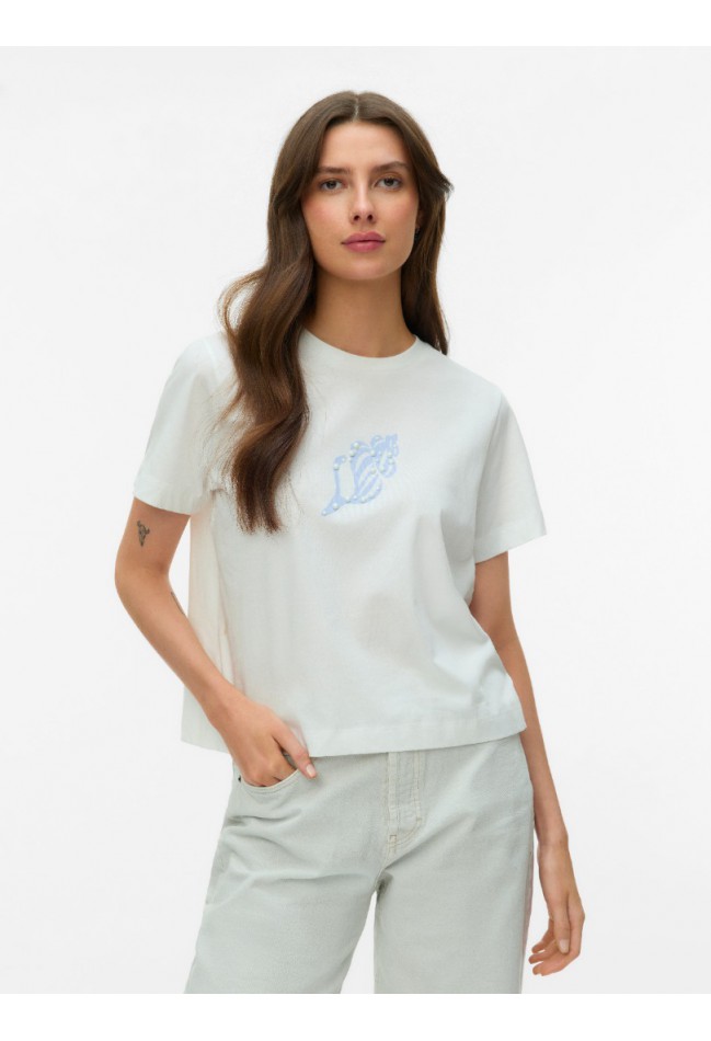 ΜΠΛΟΥΖΑ ΛΕΥΚΗ-ΣΙΕΛ  VERO MODA 10343547