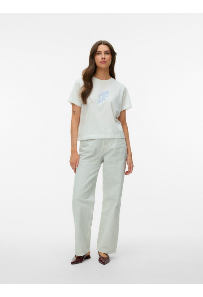 ΜΠΛΟΥΖΑ ΛΕΥΚΗ-ΣΙΕΛ  VERO MODA 10343547